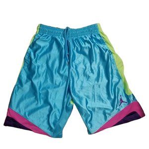 Jordan Jumpman Nike Basketball Shorts Aqua Pink Neon Mens Medium